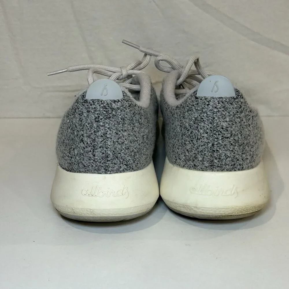 Allbirds Mens Wool Runner Mizzle Gray White Comfort Casual Shoes Sneaker Size 14
